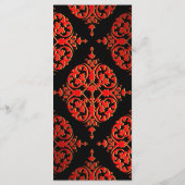 Rood Zwart en Goud Bruiloft Menu (Achterkant)