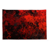 Rood, Zwart en Grijs Abstract Marmer Kussensloop (Achterkant-Rechts)