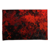 Rood, Zwart en Grijs Abstract Marmer Kussensloop (Voorkant-Rechts)