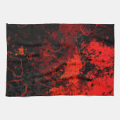Rood, Zwart en Grijs Abstract Marmer Theedoek (Horizontaal)
