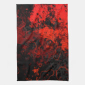 Rood, Zwart en Grijs Abstract Marmer Theedoek (Verticaal)