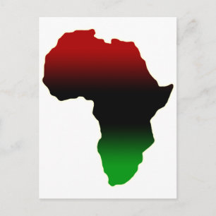 Rood, zwart en groen Afrika Briefkaart