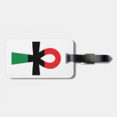 Rood, zwart en groen Ankh Bagagelabel (Achterkant horizontaal)
