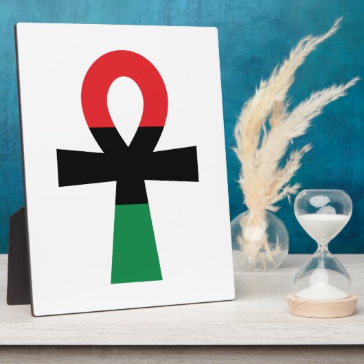 Rood, zwart en groen Ankh Fotoplaat (Zijkant)