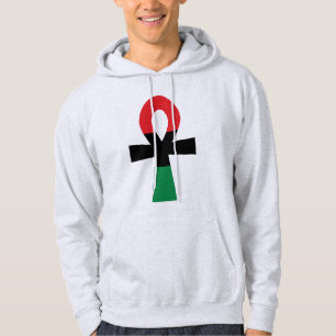 Rood, zwart en groen Ankh Hoodie