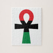 Rood, zwart en groen Ankh Legpuzzel (Verticaal)