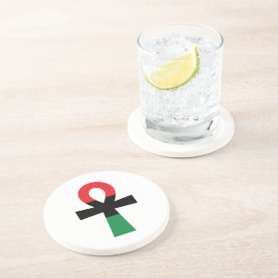 Rood, zwart en groen Ankh Zandsteen Onderzetter