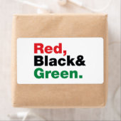 Rood, zwart en groen. etiket (Insitu)