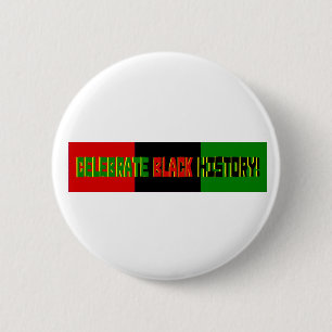 Rood, zwart en groen gebanner vieren ronde button 5,7 cm