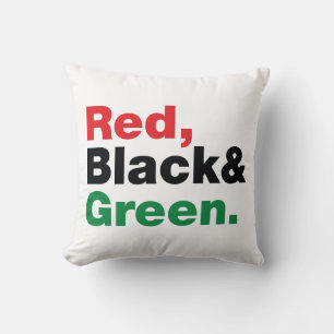 Rood, zwart en groen. kussen