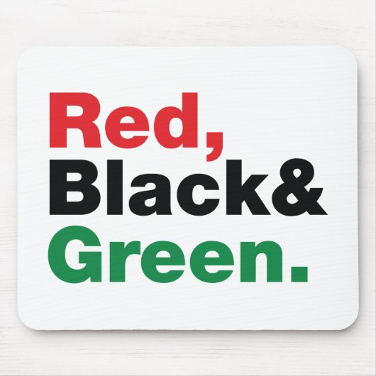 Rood, zwart en groen. muismat (Voorkant)