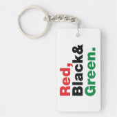 Rood, zwart en groen. sleutelhanger (Voorkant)