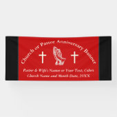 Rood, Zwart en Off White, aangepaste kerkbanners Spandoek (Horizontaal)