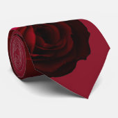Rood, zwart en roos stropdas (Opgerold)