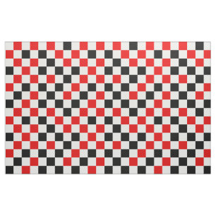 Rood Zwart en Wit Geruit Stof