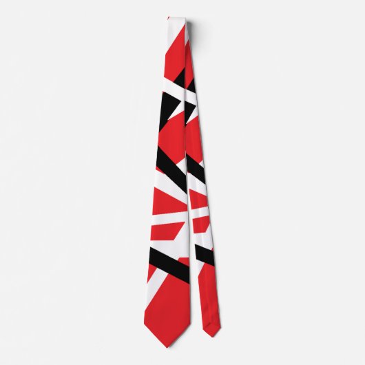 Rood, Zwart en Wit Grafisch Stropdas (Voorkant)