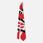 Rood, Zwart en Wit Grafisch Stropdas (Achterkant)