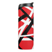 Rood, Zwart en Wit Grafisch Thermosbeker (Gedraaid links)