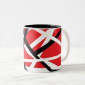 Rood, Zwart en Wit Grafisch Tweekleurige Koffiemok (Voorkant rechts)