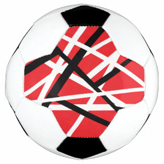 Rood, Zwart, en Wit Grafisch Voetbal