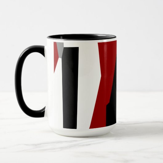 Rood zwart en wit mok (Links)