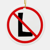 Rood zwart en wit Nr. L Keramisch Ornament (Voorkant)