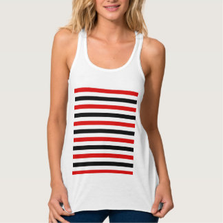 Rood zwart en wit strepen ontwerp tanktop