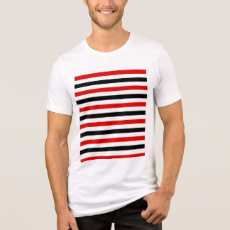 Rood zwart en wit strepen ontwerp Tri-Blend shirt