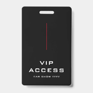 Rood Zwart en Wit VIP-toegangs-ID-badge Badge