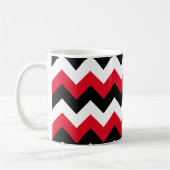Rood zwart en wit Zigzag Koffiemok (Links)