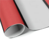 Rood Zwart en Witte Strepen Cadeaupapier (Rol Hoek)