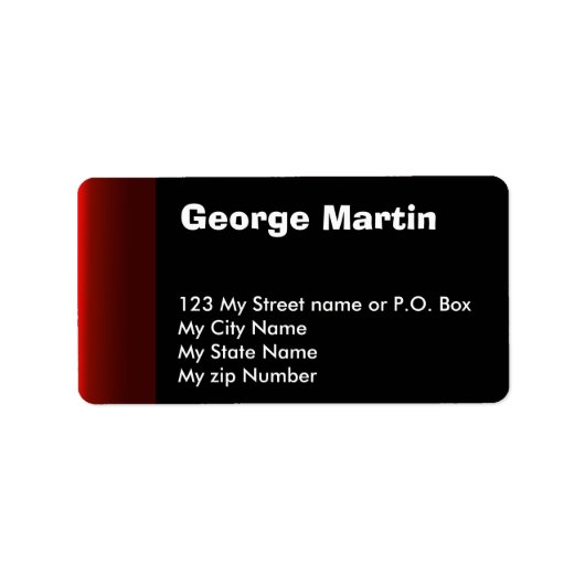 Rood Zwart Etiket (Voorkant)