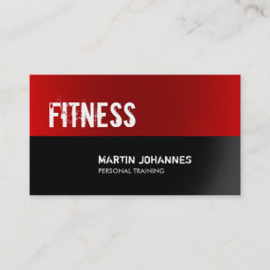 Rood Zwart Fitness Personal Trainer Bodybuilding Visitekaartje