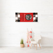 Rood & Zwart Fotocollage Afstuderen Vinyl Spandoek (Insitu)