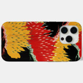 ROOD ZWART GEEL ABSTRACTE JAPANSE BLOEM Case-Mate iPhone CASE (Achterkant (horizontaal))