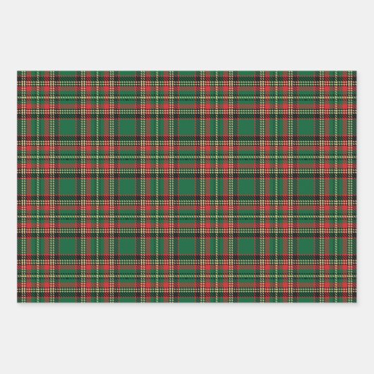 rood zwart-gele tartaanpleister inpakpapier vel (Voorkant)