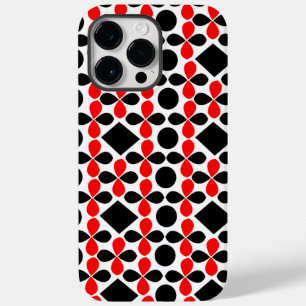 Rood zwart geometrisch Case-Mate iPhone 14 pro max hoesje
