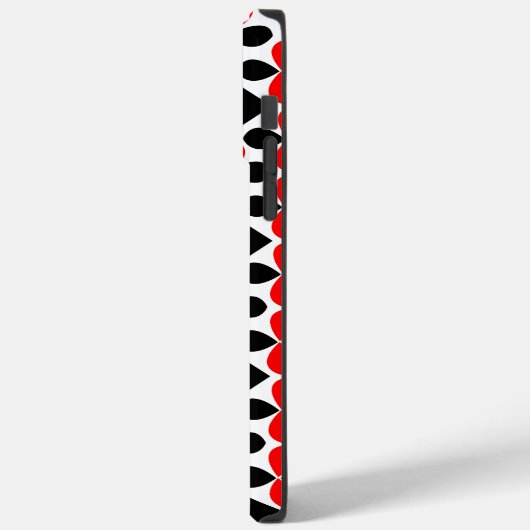 Rood zwart geometrisch Case-Mate iPhone case (Achterkant / Links)