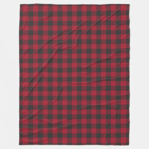 Rood Zwart Geruit Patroon Vliesdeken Fleece Deken