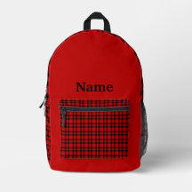 Rood Zwart Geruit Personaliseer Patroon