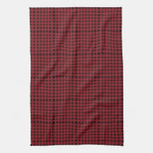 Rood Zwart Gingham Plaid Patroon Theedoek (Verticaal)