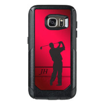 Rood Zwart Golfer Monogram