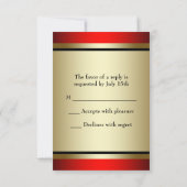 Rood Zwart Goud Bar Mitzvah RSVP (Achterkant)
