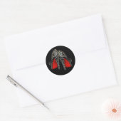 Rood Zwart Goud Hoge Hak Schoen Stickers (Envelop)