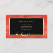 Rood Zwart Goud Make-up Artiest Visitekaartje (Achterkant)