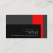 Rood Zwart Grijs Consultant Visitekaartje (Achterkant)