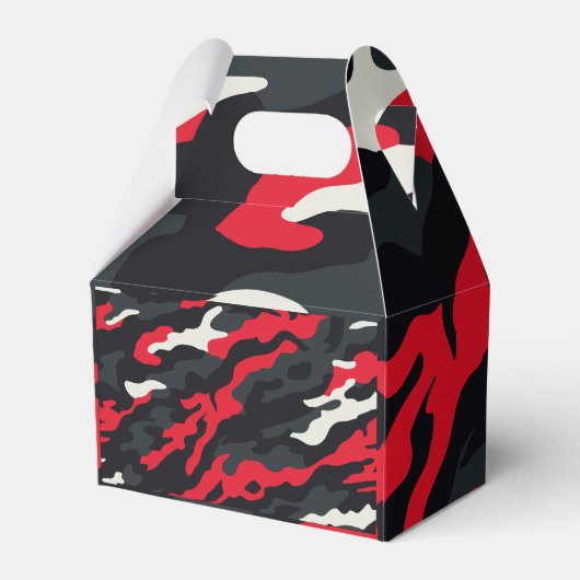 Rood Zwart Grijs Wit Camouflage Camo patroon Bedankdoosjes (Achterkant)