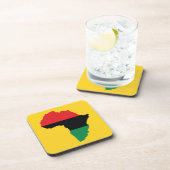 Rood, Zwart & Groen Afrikaanse Vlag Drankjes Onderzetter (Rechterzijde)