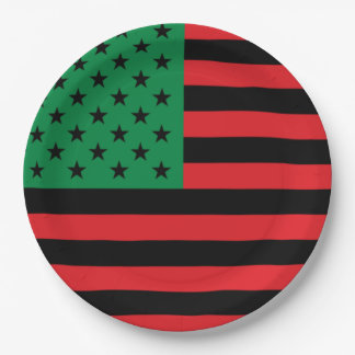 Rood Zwart Groen Afro-Amerikaanse Vlag Papieren Bordje