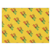 Rood Zwart Groen Geel Typografie Happy Kwanzaa Tafelkleed (Voorkant (Horizontaal))